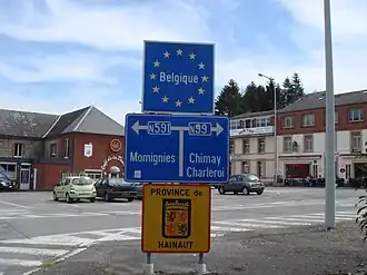 N99 bij de Franse grens