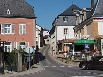 Begin van de CR144 in Ehnen