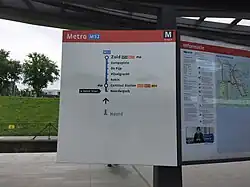 Routebord metrostation Noorderpark
