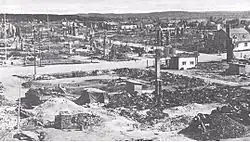 Het volledig verwoeste Rovaniemi