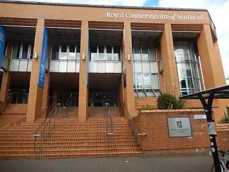 Hoofdingang van het Royal Conservatoire of Scotland