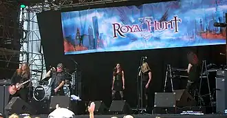 De band op Sweden Rock Festival in 2008