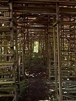 Interieur van de vroegere droogloods