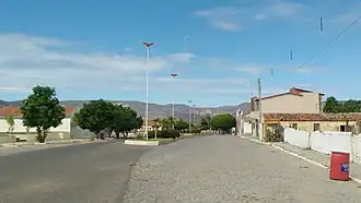 De hoofdstraat rua Augusto Gomes de Paiva in Taboleiro