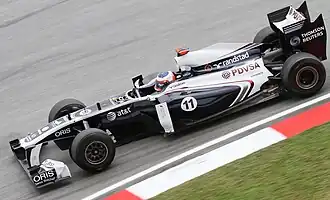 De FW33 tijdens de GP van Maleisië 2011