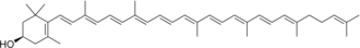 Structuurformule van rubixanthine