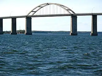 De Langelandsbrug tussen Siø en Langeland