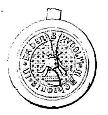 Het zegel van Rudolf VII van Baden.