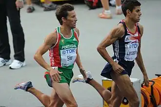 Rui Silva (links) tijdens WK 2009 in Berlijn