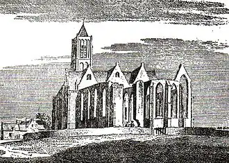 de Sint-Willibrorduskerk in 1743