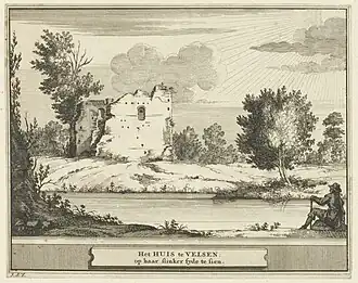 De ruïne in 1711