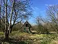 Verlaten schuur langs de Oude Postweg