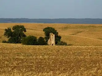 Ruïne van een gotische kerk bij Regöly