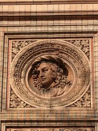 Medaillon met een fantasieportret van Jacob van Ruisdael aan de Hamburger Kunsthalle