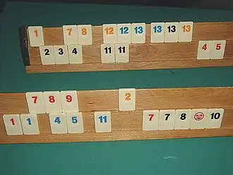 Speelstenen van Rummikub