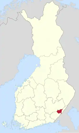 Kaart met de locatie van Ruokolahti