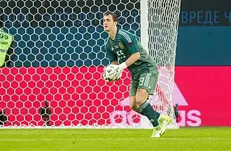 Loenjov in 2018 als speler van Rusland