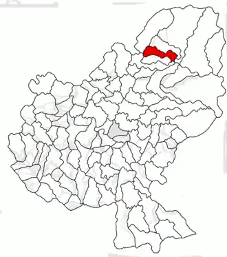 Kaart van Rușii-Munți