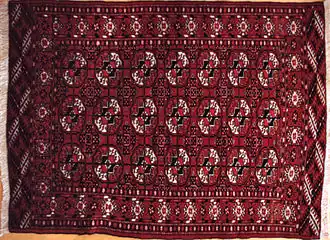 Een Bucharatapijt. Rusland 20e eeuw.