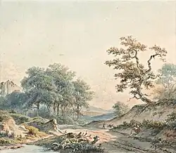 Rustende marskramer - aquarel