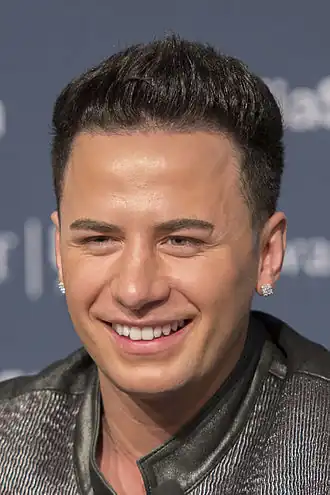 Ryan Dolan tijdens het Eurovisiesongfestival 2013