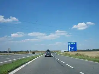 De E461 bij Pohořelice