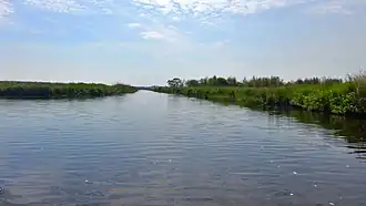 Rijstervaart in westelijke richting, links de Spookhoekstervaart