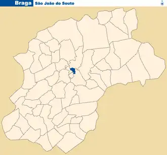 Kaart van São João do Souto