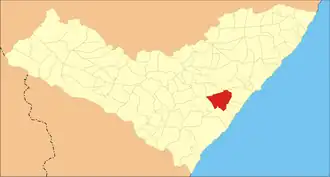 Kaart van São Miguel dos Campos