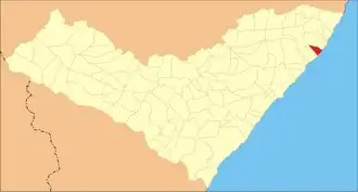 Kaart van São Miguel dos Milagres