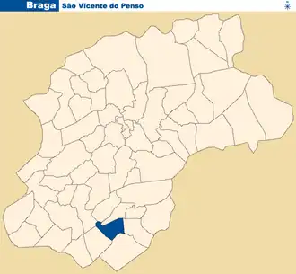 Kaart van São Vicente do Penso
