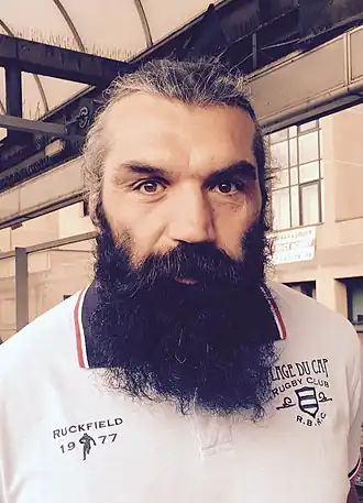 Sébastien Chabal in het tenue van Racing Métro.