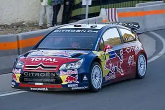 Sébastien Loeb aan het werk, (Rally van Catalonië, 2008)
