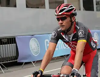 Sérgio Paulinho bij Team RadioShack tijdens het Critérium du Dauphiné 2010