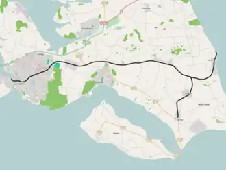 Spoorlijn Sønderborg - Skovby op de kaart