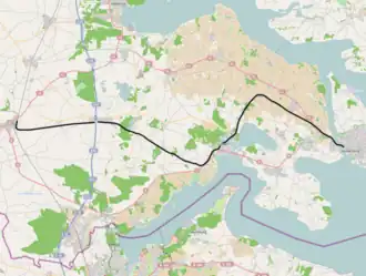 Spoorlijn Sønderborg - Tinglev op de kaart