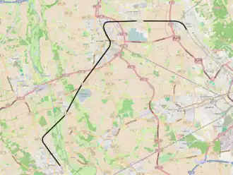 Spoorlijn Süchteln - Hüls op de kaart