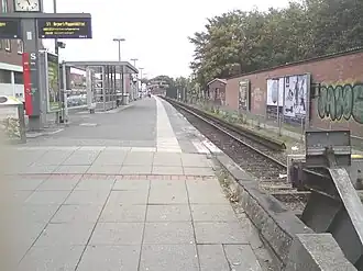 Eilandperron van station Wedel (2009)