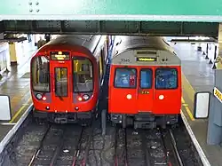 Circle Line en District Line op spoor 3 respectievelijk 2.