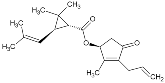 Structuurformule van s-bioallethrine