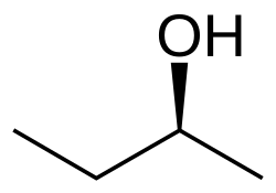 Structuurformule van S-2-butanol