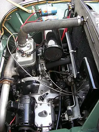 2 cilinder-2 taktmotor in een Saab 92