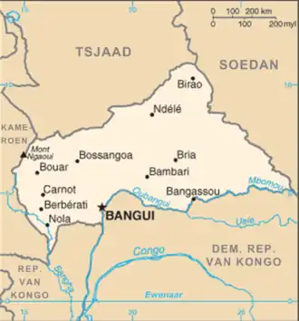 De Centraal-Afrikaanse Republiek.