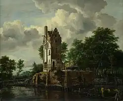 Huis Kostverloren aan de Amstel, door Jacob van Ruisdael tussen 1660 en 1682 geschilderd
