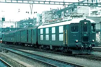 SBB locomotief 10001 in ± 1978 te Bazel