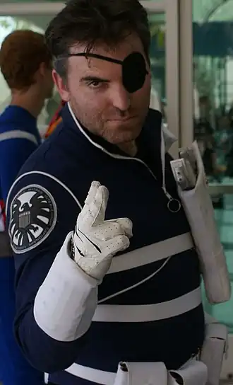 Cosplayer - Nick Fury tijdens Anime Expo 2011.