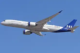Een Airbus A350-900 van SAS