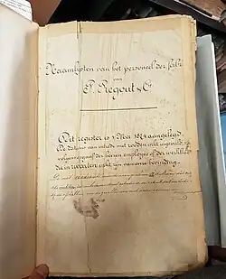 Personeelslijst P. Regout & Co., 1874, SHCL