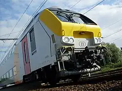 Een M6-stuurstandrijtuig, met de GF-koppeling, te Ieper.