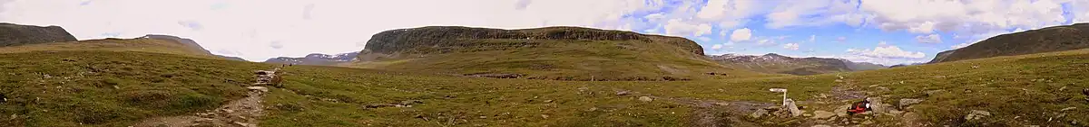 Omgeving van de Tjäktja-hut